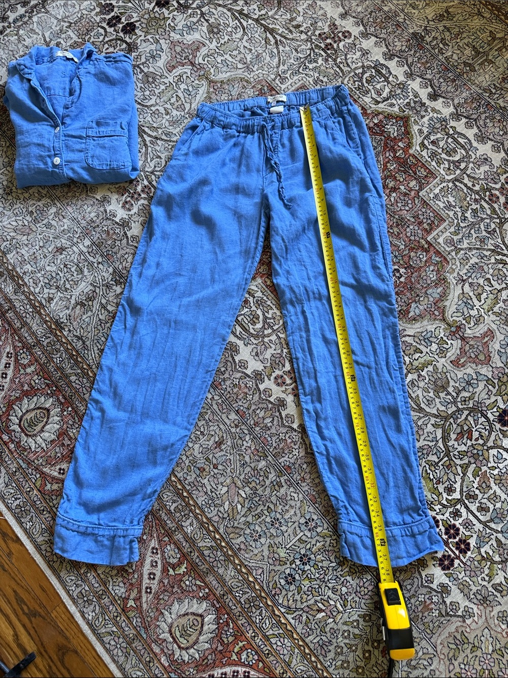 Serena and lily women’s linen blue pajamas small - Picture 9 of 10